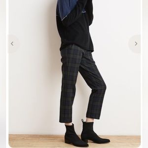 Velvet by Graham & Spencer Brenley Green, Blue & Black Plaid Crop Pants